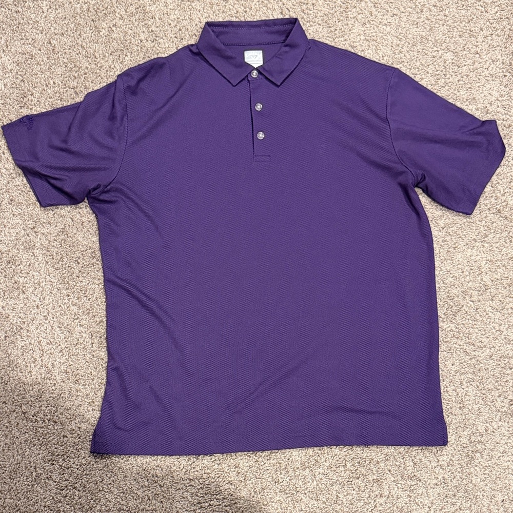 Callaway Men's Purple Polo Shirt - Classic Short Sleeve